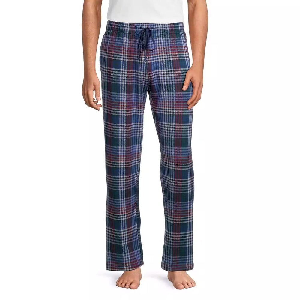 Von Maur Ande Soft Polyester Sleepwear Pants. Size Medium. Blue / Red Plaid. NEW